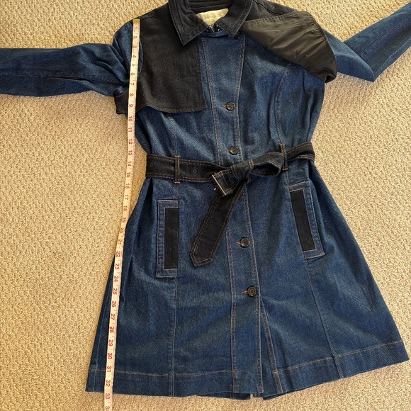 Christian Siriano Gloria Vanderbilt Denim Trench jacket 6 - Picture 10 of 16